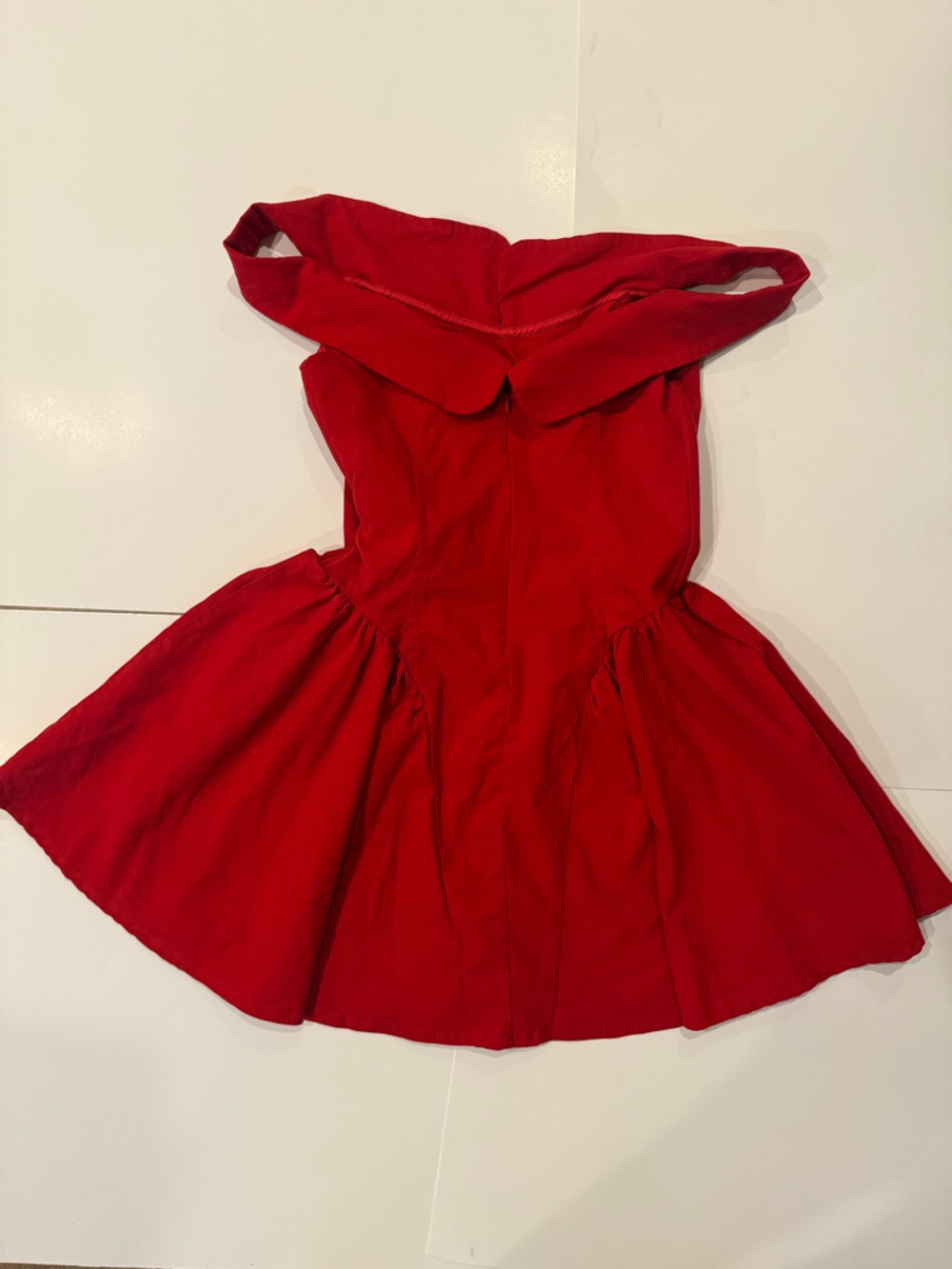 Kimchi Blue Bright Red Off-Shoulder Dress